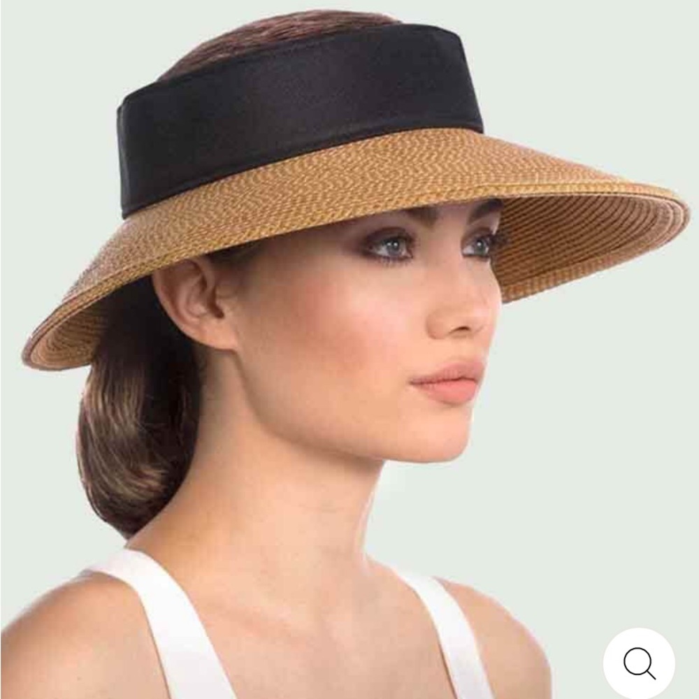 Eric Javits SQUISHEE HALO visor Full circle version - NATURAL/BLACK